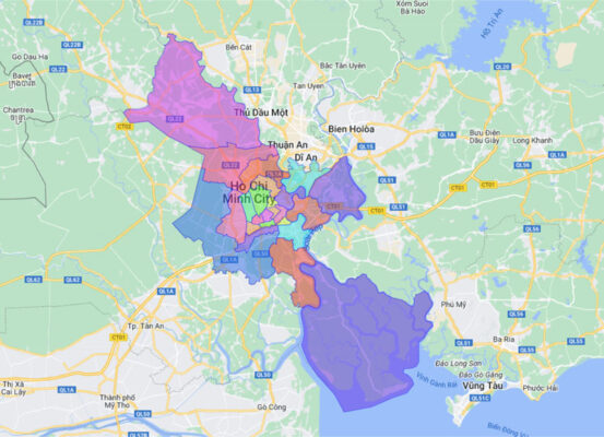 Danh Sách Bản Đồ Hành Chính Thành Phố Hồ Chí Minh